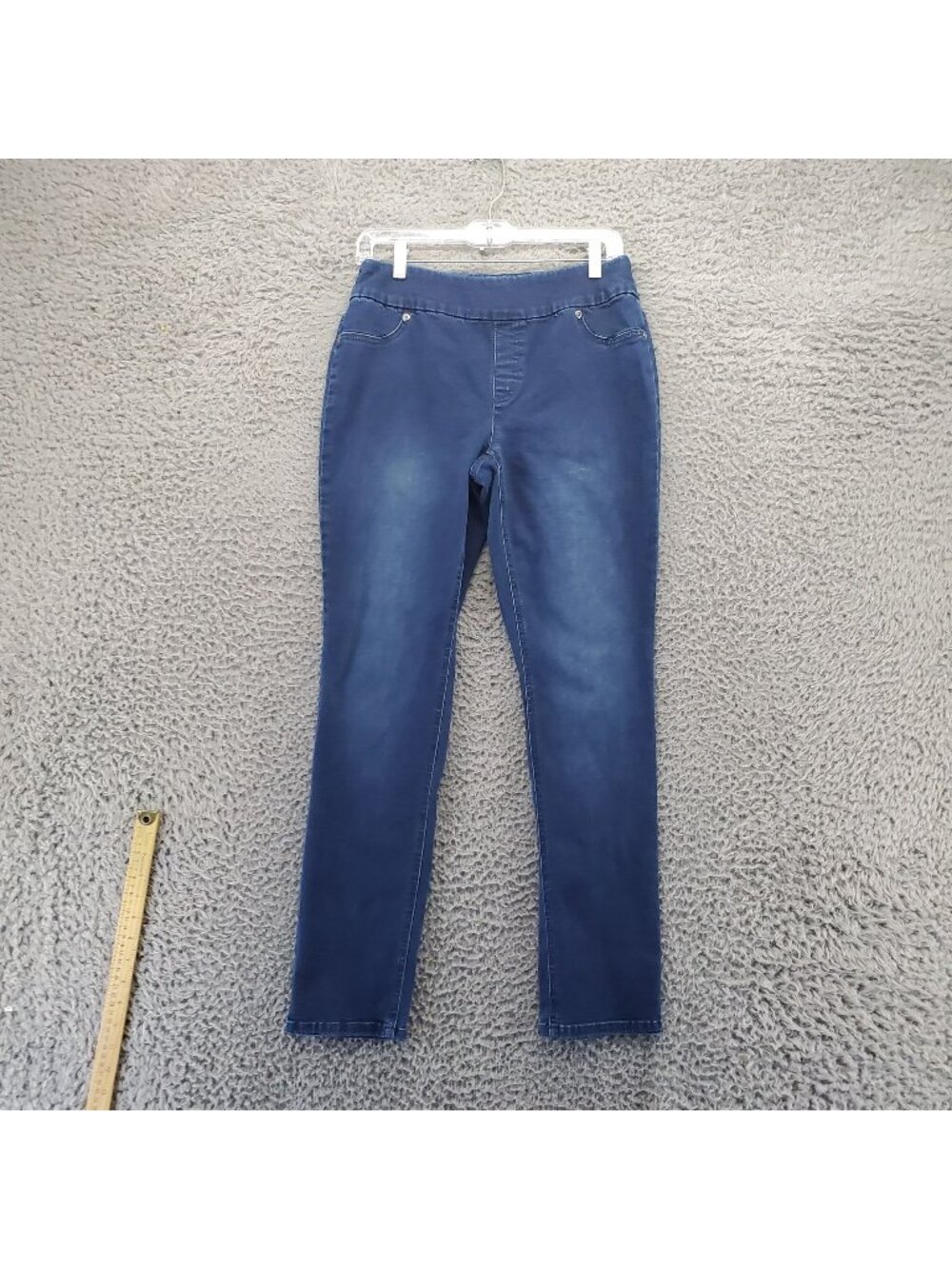 Chicos Jeans Womens 0 US 4 Blue Perfect Stretch Pull-On High-Rise Jeans Style